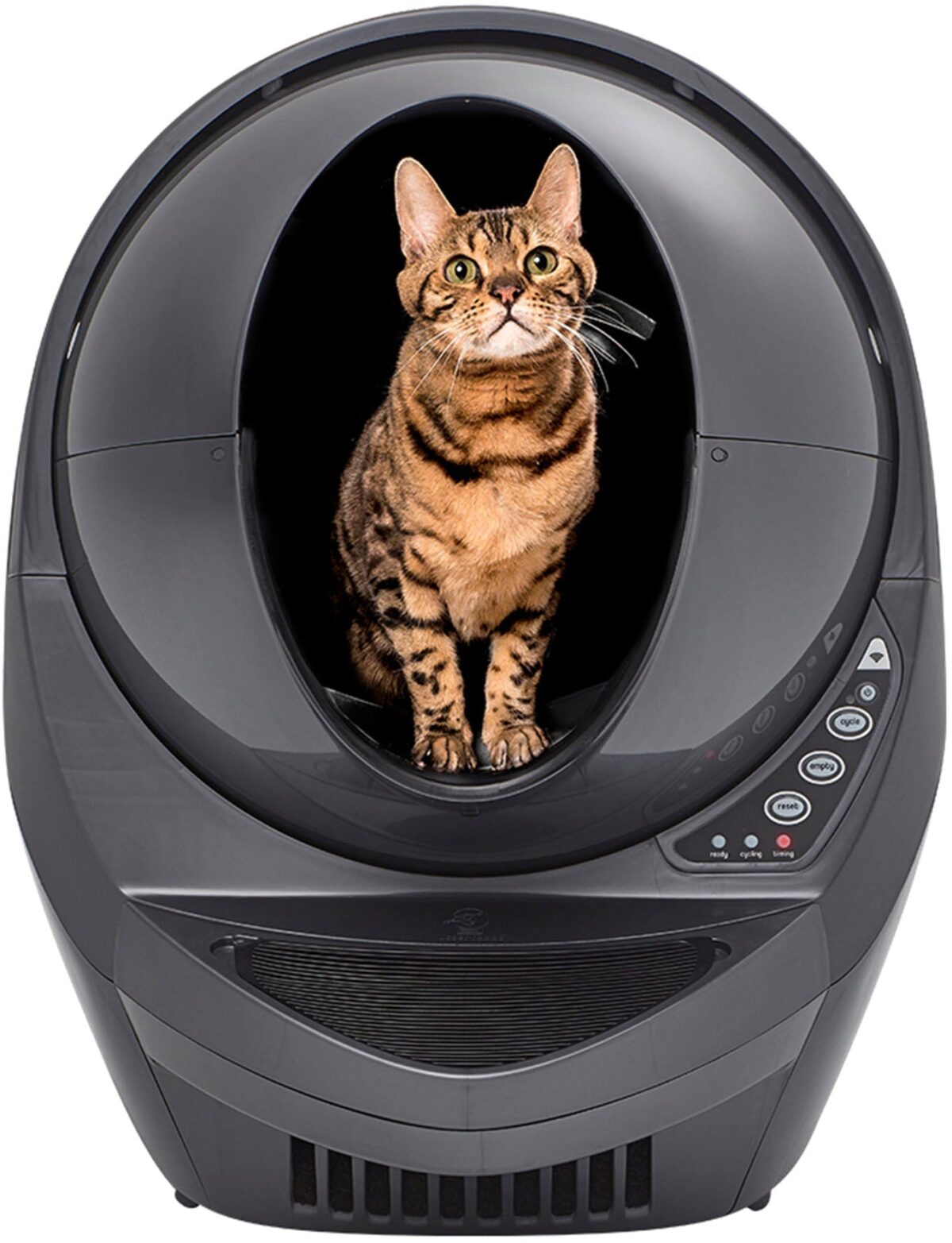 Whisker - Litter-Robot 3 Connect Wi-Fi-Enabled Covered Automatic Self-Cleaning Cat Litter Box - Grey