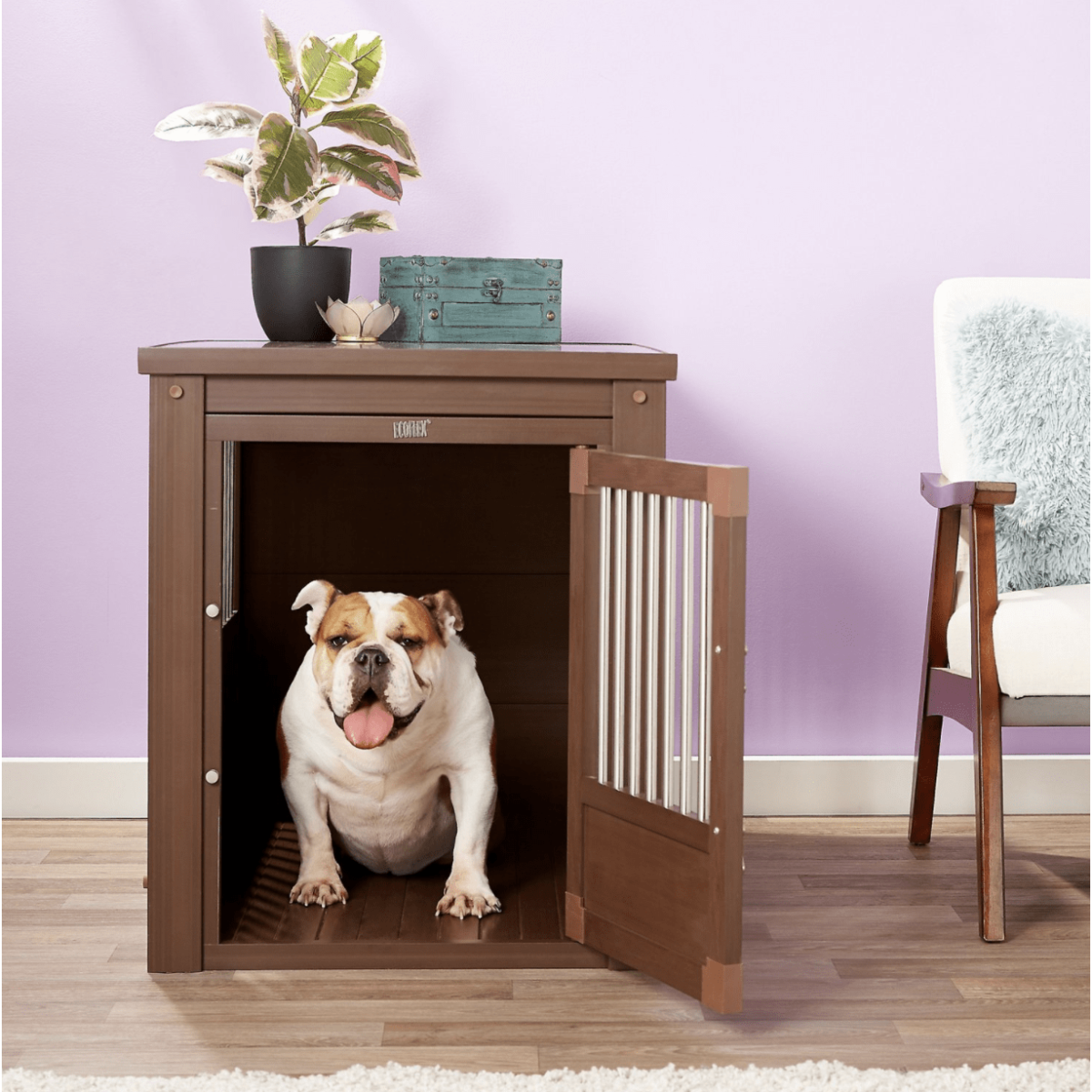 New Age Pet ecoFLEX Single Door Furniture Style Dog Crate & End Table - Image 2