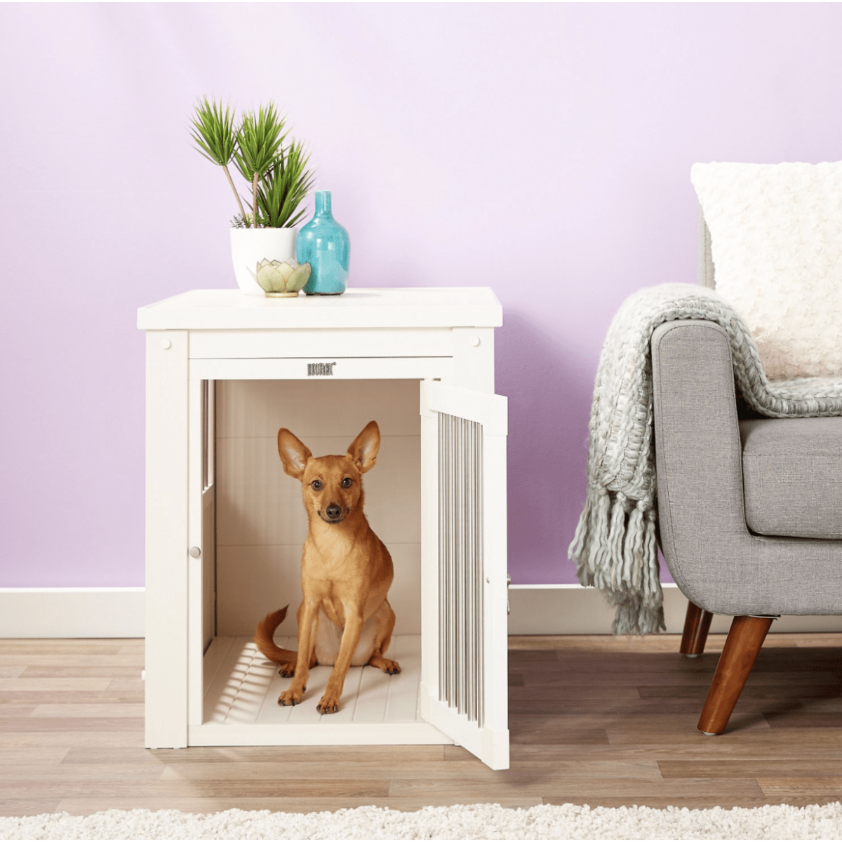 New Age Pet ecoFLEX Single Door Furniture Style Dog Crate & End Table - Image 4