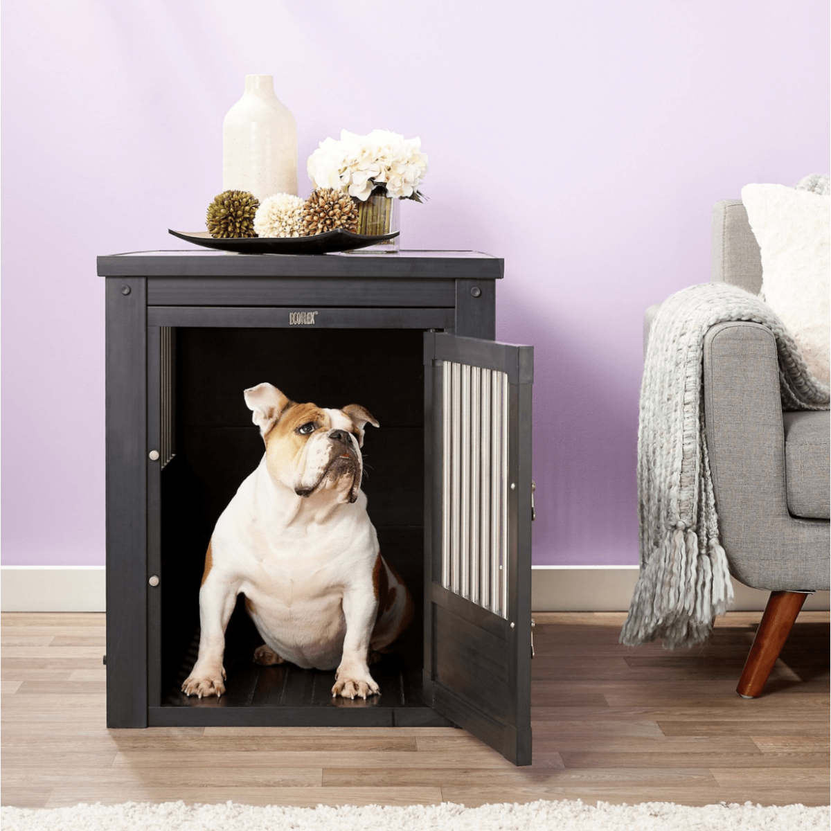 New Age Pet ecoFLEX Single Door Furniture Style Dog Crate & End Table - Image 3